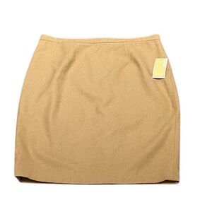 Michael Kors Women’s Dark Camel Wool Blend Pencil Skirt, Size 14, NWT